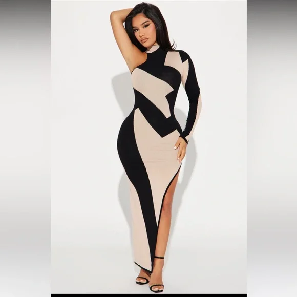 high slit tulle dress Alyce Paris 61772 - Long Sequins Sheath Dress main image 1